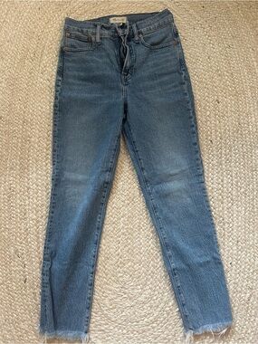 Madewell High-Rise Straight Jeans in Denim Blue